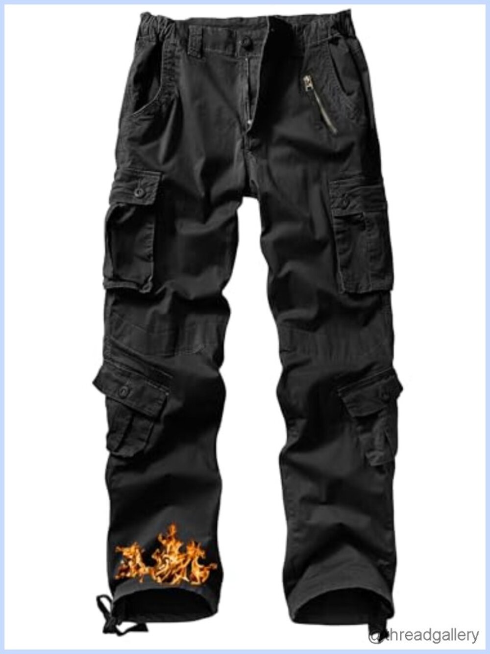 Fleece Lined Camo Cargo Pants Stretch Warm Winter Women's